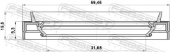 ������� ������� 31.65x59.45x9.3x15.5 | ����/��� | ��� Nissan Bluebird, Nissan Maxima, Nissan X-Trail febest 95jes-33590915x 95JES33590915X ����