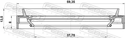 ������� ������� 37.75x59.35x8x13.5 | ����/��� | ��� Renault Megane, Renault Laguna, Renault CLIO febest 95jes-39590913x 95JES39590913X ����