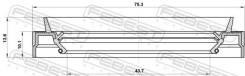 ������� ��������� ������� ����� 43.7x75.3x10.1x13.6 | ��� ����/��� | Febest 95JEY45751014R 95JEY45751014R ����