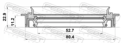 ������� ��������� ������ 52.7X80.4X11.2X22.9 43252-EB000 Nissan Navara_THI MAKE D40T 2007.08- [GL] 95JFS-54801123X Febest 95JFS54801123X ����
