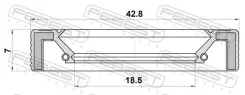 ������� ������� ����� 18.5x42.8x7x7 | ����/��� | ��� Mercedes-BENZ Sprinter, Renault Laguna, Mercedes-BENZ VITO febest 95lay-20420707x 95LAY20420707X...