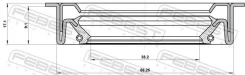 ������� ������� 38.2x56.25x9.1x17.1 | ����/��� | Febest 95LDW40560917C 95LDW40560917C ����