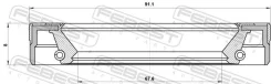 ������� ��������� 67.6x91.1x8x12.9 | ����� ����/��� | Febest 95LES69910813X 95LES69910813X ����
