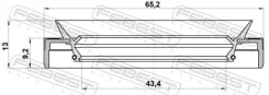 ������� ��������� ������� ����� 43.4X65.2X9.2X13 Febest 95MEY45650913R 95MEY45650913R ����
