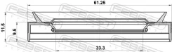 ������� ������� 33.3x61.25x9.5x11.5 ����/��� Febest [95PES35610911U] 95PES35610911U ����