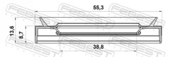 ������� ������� 38.8x55.3x8.7x13.6 ����/��� Febest [95PES40550914C] 95PES40550914C ����