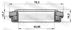 ������� ������� 43.95x70.3x11.7x14.3 Febest 95RCW-44701214X 95RCW44701214X ����