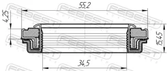 ������� ������� 34.5x55.2x4.25x15.45 | ����/��� | Febest 95RFW35550416X 95RFW35550416X ����