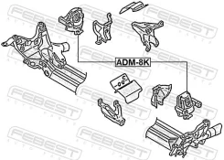 ����� ��������� AUDI A5/S5 Coupe/SP. 2008-2016 ���������� �����. Febest ADM8K ����