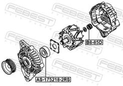 ��������� ��������� 17x52x18 Febest AS1752182RS AS1752182RS ����