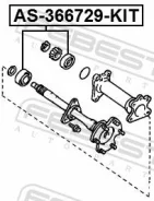 ��������� ���������� ���� 36.2x67x29 Febest AS-366729-KIT AS366729KIT ����