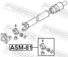 ���������� ���������� ���� 25x63.8 ��� Mitsubishi Pajero, Mitsubishi L, Mitsubishi L200 Mitsubishi febest asm-81 ASM81 ����