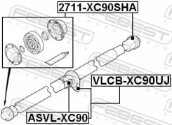 ���������� ���������� ���� 24x62 Febest ASVLXC90 ����