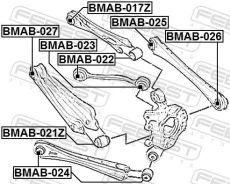 ����������� ������ �����, ������ ������, ����� ��� BMW X3, BMW X4 14-18 Febest BMAB-021Z BMAB021Z ����