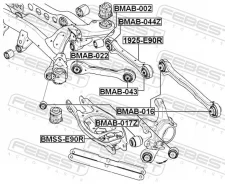 ����������� ������ �������� E81, E82, E87, E88, E90, E91, E92, E93, E84, A-Class W176 Febest BMAB043 BMAB043 ����
