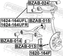 ����������� ������ ��������� ������� ��������, (GCh 11~), Febest (BZAB014 � 05168158AB, 05168159AB) BZAB014 ����