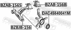 ����������� ������ Nissan Q30/QX30 H15E 2016.04- �����. (�����. ) Febest BZAB156S ����