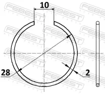 ������ ��������� 28x2, ������, ����� ��� Honda Civic, Honda Accord, Volkswagen Transporter Febest CC-1-28X2 CC128X2 ����