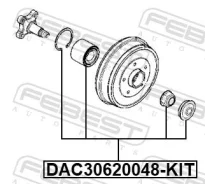 ��������� ������� ������ (�����������) ������� ������� ������ ��� Renault Scenic, Renault Grand Scenic, Renault Duster febest dac30620048-kit DAC30620...