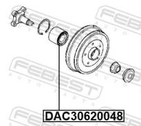 ��������� ��������� 30x62x48, ������, ������, ����� ��� Renault Duster, Renault CLIO IV, Nissan Terrano 14- Febest DAC30620048 DAC30620048 ����