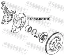 ��������� ��������� 35x64x37, �������� ������ ����� ��� Mitsubishi i, Mitsubishi Mirage VI, Peugeot ION Electric Febest DAC35640037M DAC35640037M ����