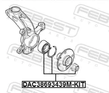 ��������� ��������� �������� ����������� 38x69x34x39 Febest DAC38693439M-KIT DAC38693439MKIT ����