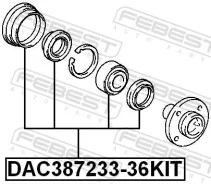 ��������� ��������� ����������� 38x72x33x36 | ����� ����/��� | Febest DAC38723336KIT DAC38723336KIT ����