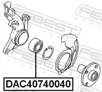 ��������� ������� ������ ��������� ������� ������ ��� Volkswagen GOLF, Mazda 323, Volkswagen BORA febest dac40740040 DAC40740040 ����