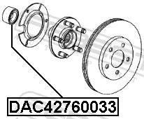 ��������� ������� ������ ��������� ������� ������ ��� Chrysler NEON, Chrysler PT Cruiser, Dodge SX 2.0 febest dac42760033 DAC42760033 ����