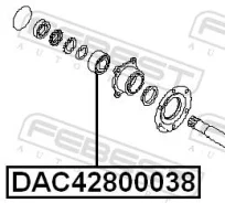 ��������� ��������� 42x80x38 ������ ������, ����� ��� Isuzu D-MAX, Nissan Terrano, Nissan Elgrand Febest DAC42800038 DAC42800038 ����