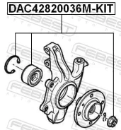 ��������� ��������� 42x82x36 ����� ����/��� Febest [DAC42820036MKIT] DAC42820036MKIT ����