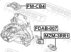 ����������� ������� ������� ������ ��� FORD Focus, FORD C-MAX/Grand C-MAX, FORD Mondeo febest fdab-007 FDAB007 ����