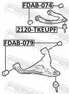 ����������� �������� ������ �������� FORD Ranger (2012-2015) [178Febestfdab074] FDAB074 ����