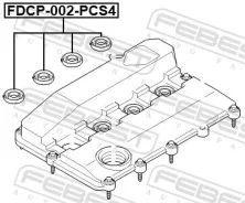 ��������� �������� ������� (�-�� 4 ��. ) Febest FDCP-002-PCS4 FDCP002PCS4 ����