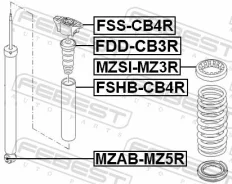 �������� ������������ FORD Focus C-MAX CAP 2003-2007 ����. Febest FDDCB3R ����