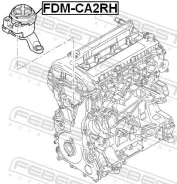 ������� ��������� (��������������) ������ ������ ��� FORD Mondeo, FORD S-MAX, FORD Galaxy febest fdm-ca2rh FDMCA2RH ����