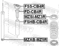 ����� ������� ������������, ������, ������ ����� ��� FORD Focus, FORD C-MAX/Grand C-MAX, FORD KUGA Febest FSS-CB4R FSSCB4R ����