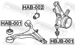 ����������� ��������� ������ ����� ����/��� Febest [HAB001] HAB001 ����