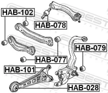 ����������� ������ ���� Febest HAB101 HAB101 ����