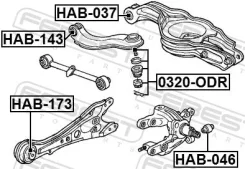 ����������� ������ Honda Accord Tourer CM2 2003-2008 ����. ��������. Febest HAB173 ����