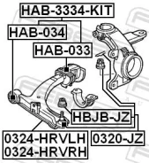 ����������� ��������� ������ �������� | ����� ����/��� | Febest HAB3334KIT HAB3334KIT ����