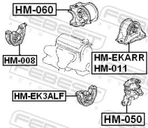 ������� ��������� HM-050 50810-S10-013 ���:HM-050 Febest HM-050 HM050 ����