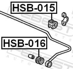   Asbho1017/3226-1-0023-4/HSB-015 52315-SK7-900 Odissey RA6/7/8/9 REAR 99~ /=52315-SR3-000/ (Febest),  HSB015 