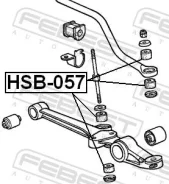 ������ ������ ��������� ������������� d8, ��������, ������, ����� ��� Mazda 323, Mazda 626, Honda Civic Febest HSB-057 HSB057 ����