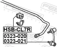 ������ ������� ������������� d14, ������, ������ ����� ��� Honda Accord, Plymouth Barracuda [USA] Febest HSB-CL7R HSBCL7R ����