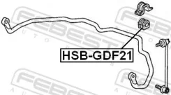 ������ ��������� ������������� d21, ��������, ������, ����� ��� Honda JAZZ, Honda CITY, Honda FIT ARIA Febest HSB-GDF21 HSBGDF21 ����