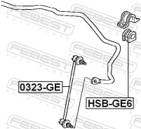 ������ ��������� ������������� d17, ��������, ������, ����� ��� Honda Insight, Honda JAZZ III Febest HSB-GE6 HSBGE6 ����