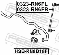 ������ ������������� �������� ������ ����� ��� Honda JAZZ II, Honda Crossroad, Honda Stream febest hsb-rn8d18f HSBRN8D18F ����