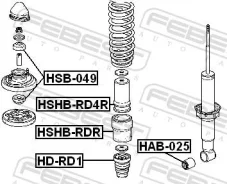 ������� ������� ������������, ������, ������, ����� ��� Honda Civic, Honda Integra, Honda CR-V Febest HSHB-RD4R HSHBRD4R ����