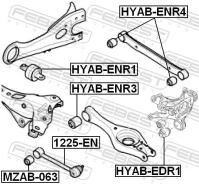 ����������� ������ �����, ������ ������, ����� ��� Hyundai i30, KIA CEED, KIA PRO CEED Febest HYAB-EDR1 HYABEDR1 ����